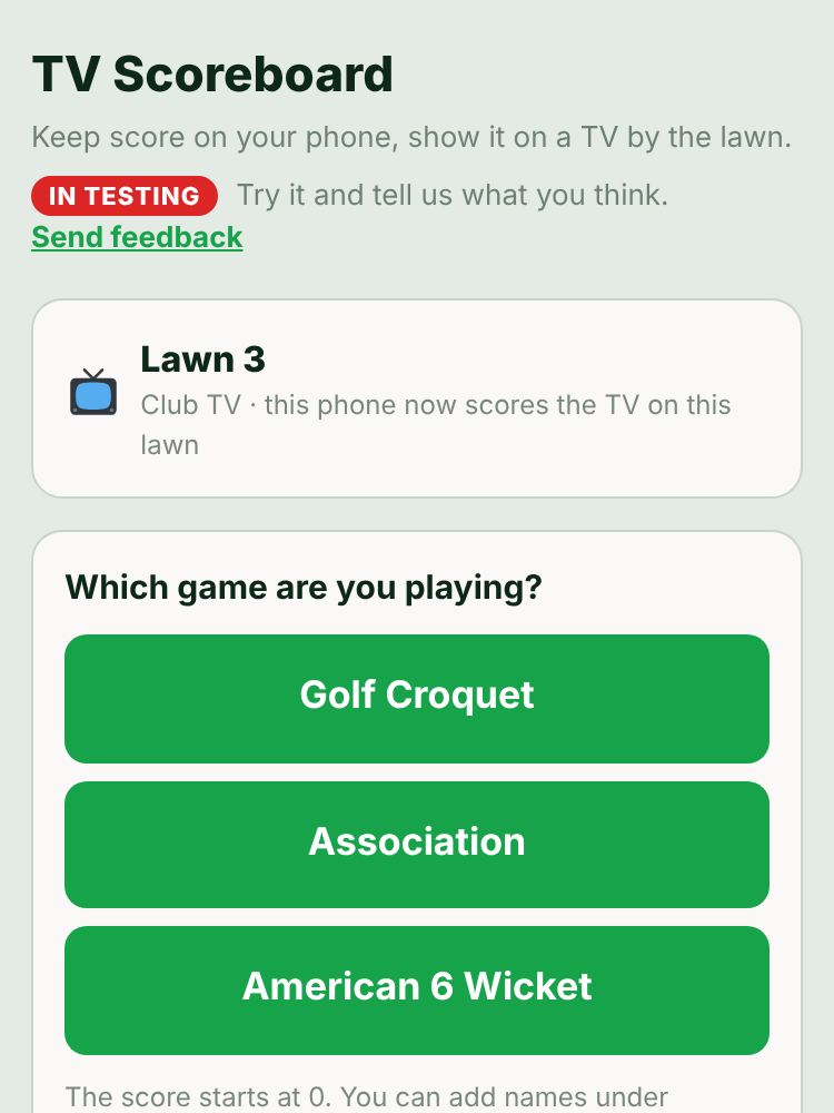 A player's phone after scanning the code.